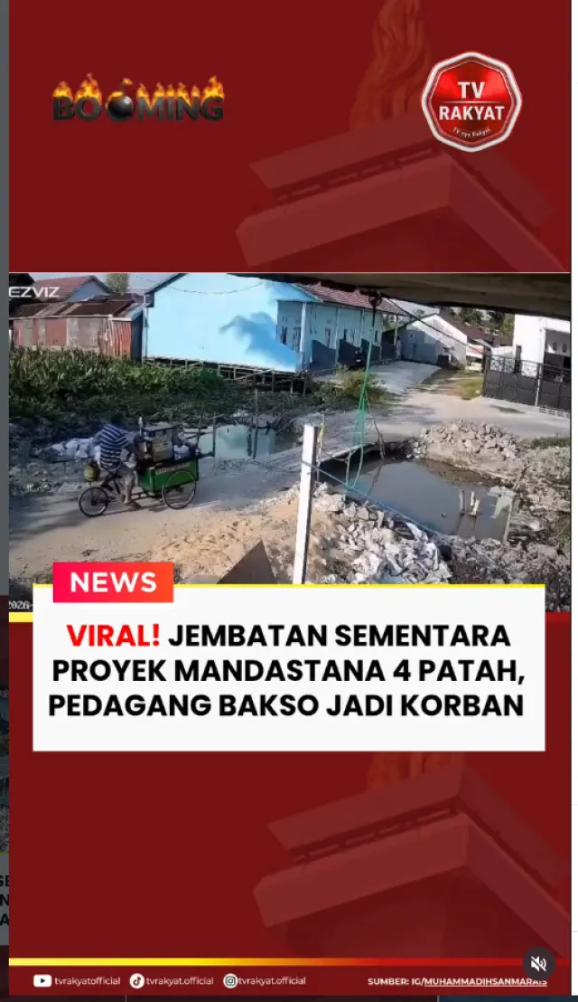 NASIB APES PAMAN BAKSO, TERJATUH KE GALIAN PROYEK! — News